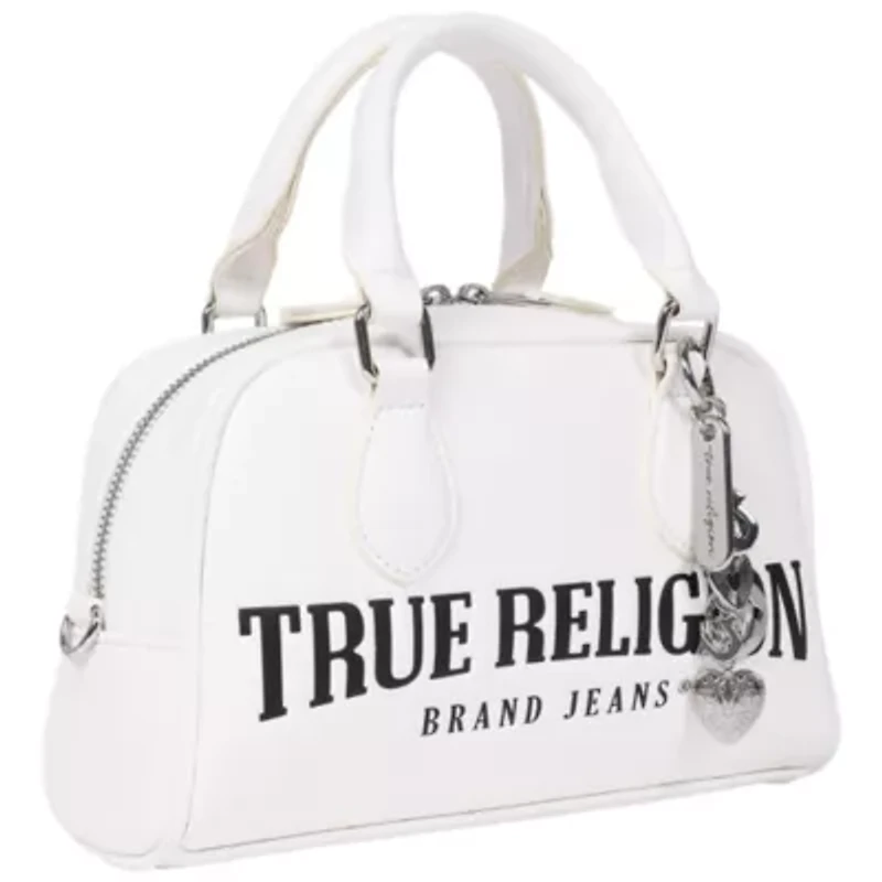 True Religion Bombe Logo Satchel with Charm