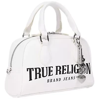 True Religion Bombe Logo Satchel with Charm