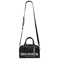 True Religion Bombe Logo Satchel with Charm