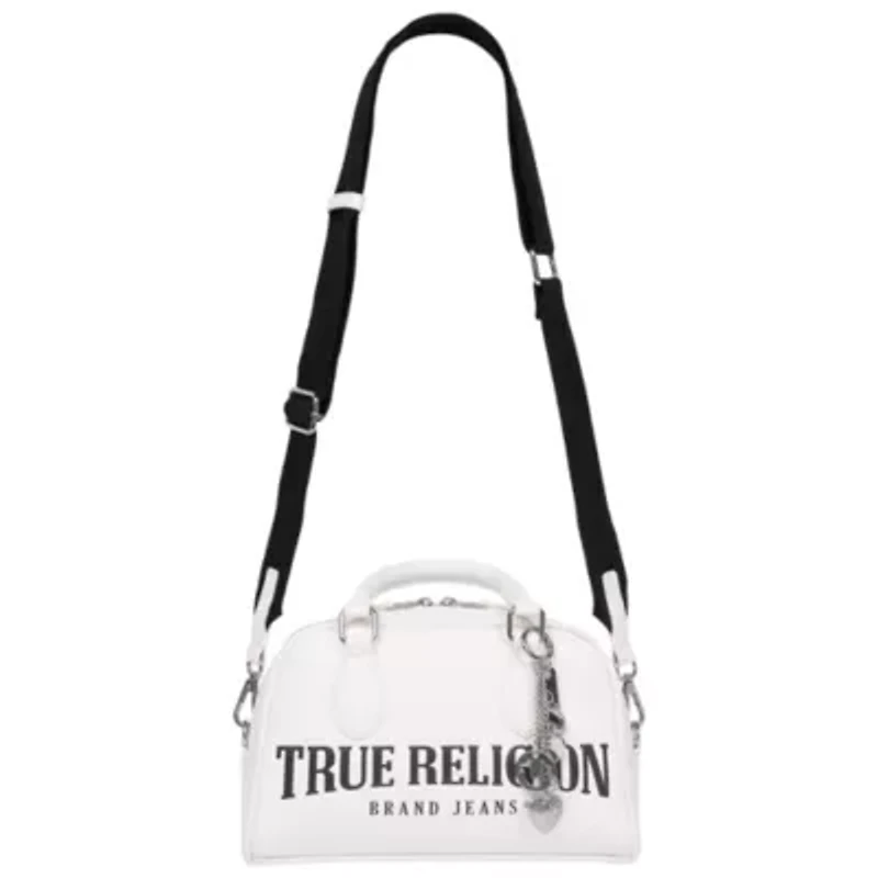 True Religion Bombe Logo Satchel with Charm