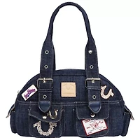 True Religion Multi-Patch Denim Satchel