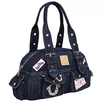 True Religion Multi-Patch Denim Satchel