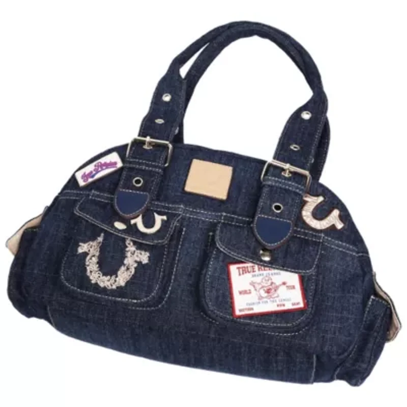 True Religion Multi-Patch Denim Satchel