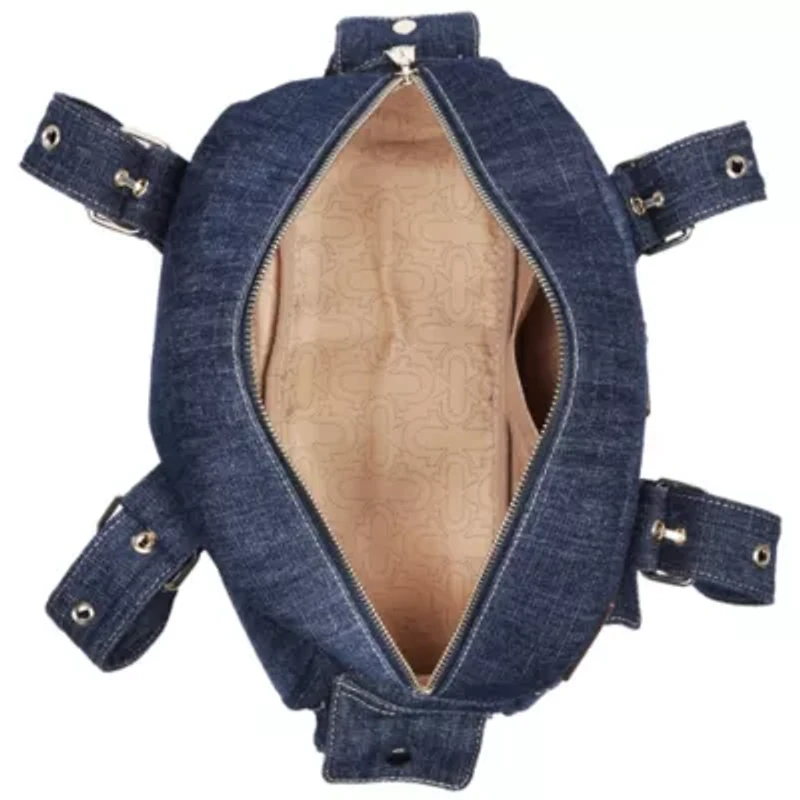 True Religion Multi-Patch Denim Satchel