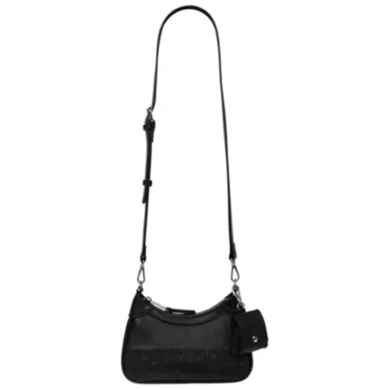 True Religion Trapunto Logo Zip-Top Hobo