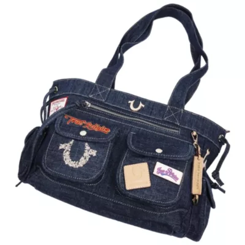 True Religion Multi-Patch Denim Tote