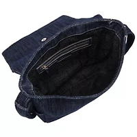 True Religion Multi Patch Denim Messenger Bag