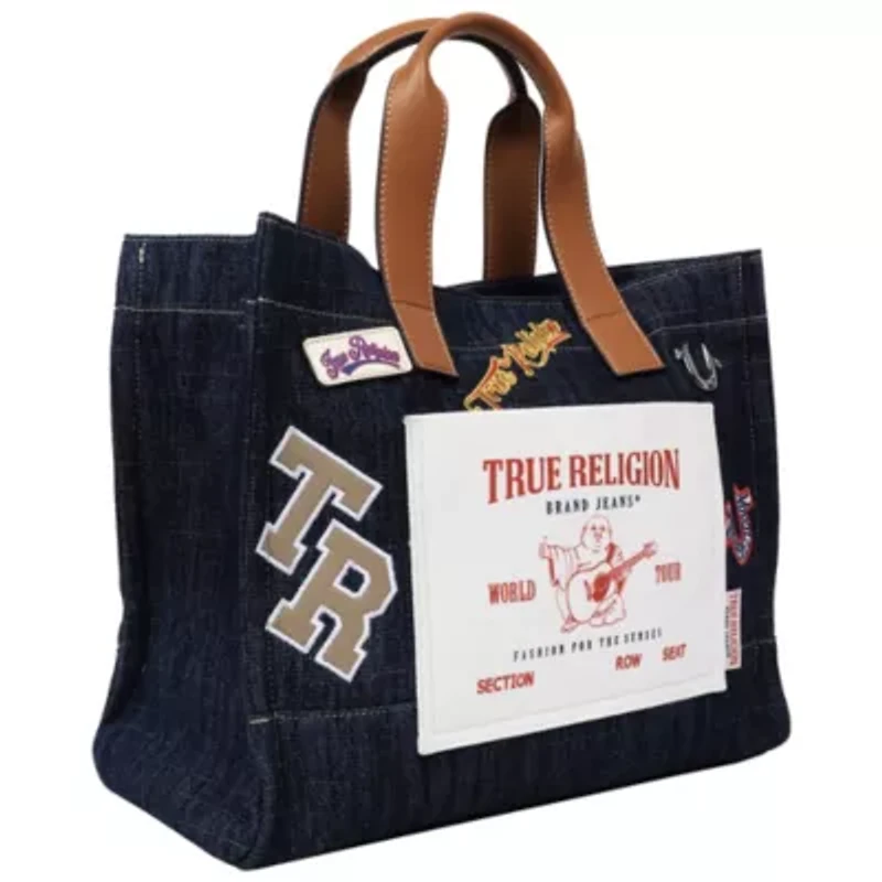 True Religion Andy Multi Patch Medium Tote