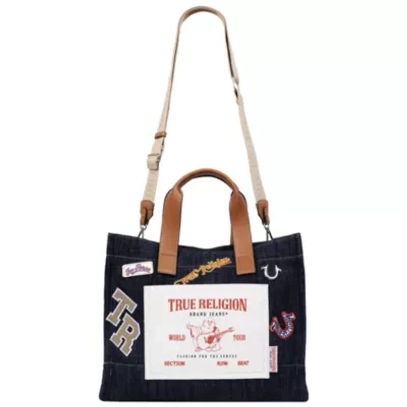 True Religion Andy Multi Patch Medium Tote