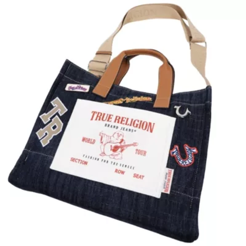 True Religion Andy Multi Patch Medium Tote