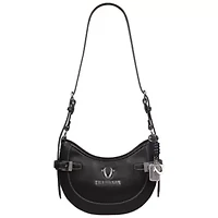True Religion Blake Smooth PU Belted Hobo Bag – Women’s Faux Leather Shoulder & Crossbody Handbag