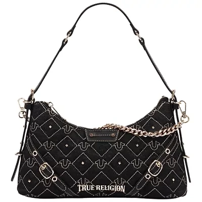 True Religion Multi Pocket Denim Cinch Tote