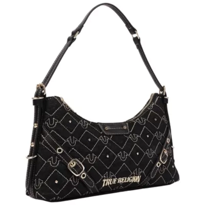 True Religion Multi Pocket Denim Cinch Tote
