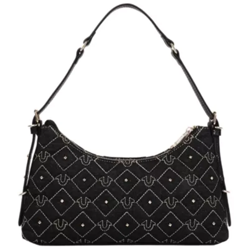 True Religion Multi Pocket Denim Cinch Tote