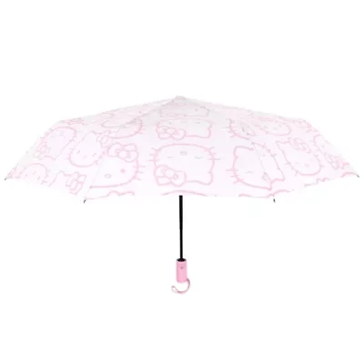 Sanrio Hello Kitty Expression White with Pink Outline Print Umbrella