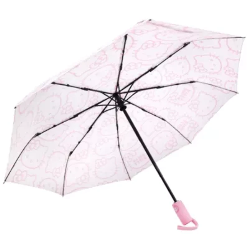 Sanrio Hello Kitty Expression White with Pink Outline Print Umbrella