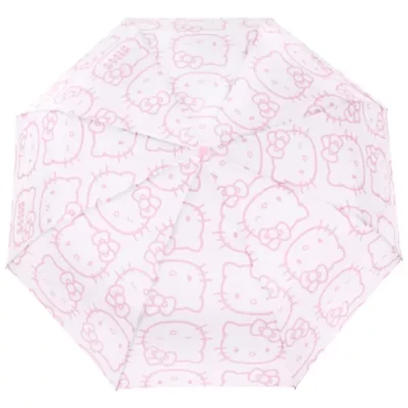 Sanrio Hello Kitty Expression White with Pink Outline Print Umbrella