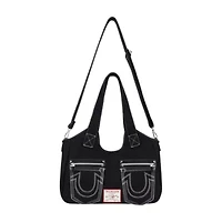 True Religion Horseshoe Stitch BLACK Satchel