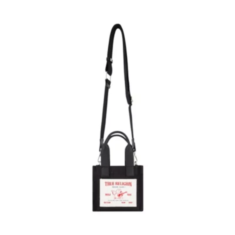 True Religion Mini Black Denim Tote