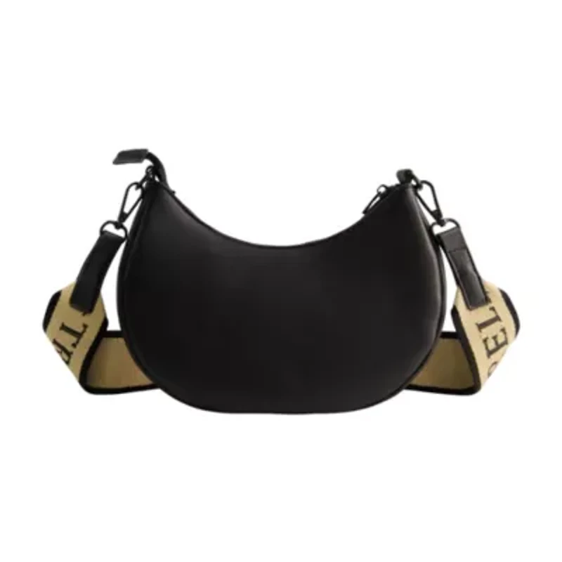 True Religion Logo Strap Crescent Hobo
