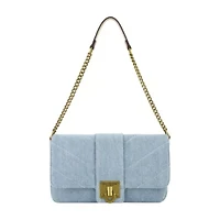 DENIM BRASS HARDWARE FLAP