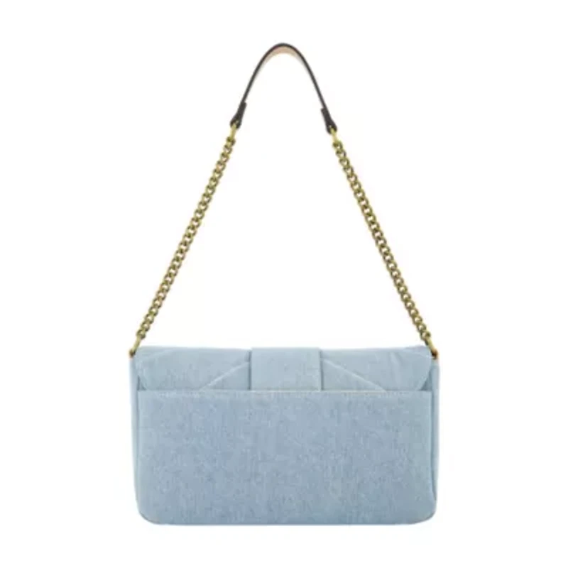 DENIM BRASS HARDWARE FLAP