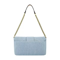 DENIM BRASS HARDWARE FLAP