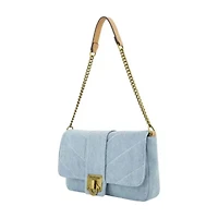 DENIM BRASS HARDWARE FLAP