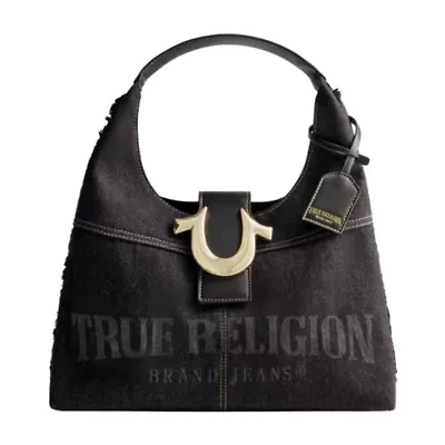 True Religion Frayed Denim Hobo
