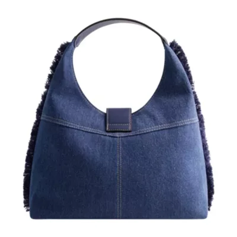 True Religion Frayed Denim Hobo