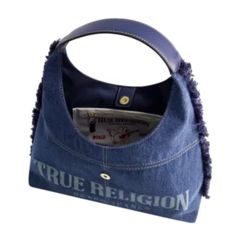True Religion Frayed Denim Hobo