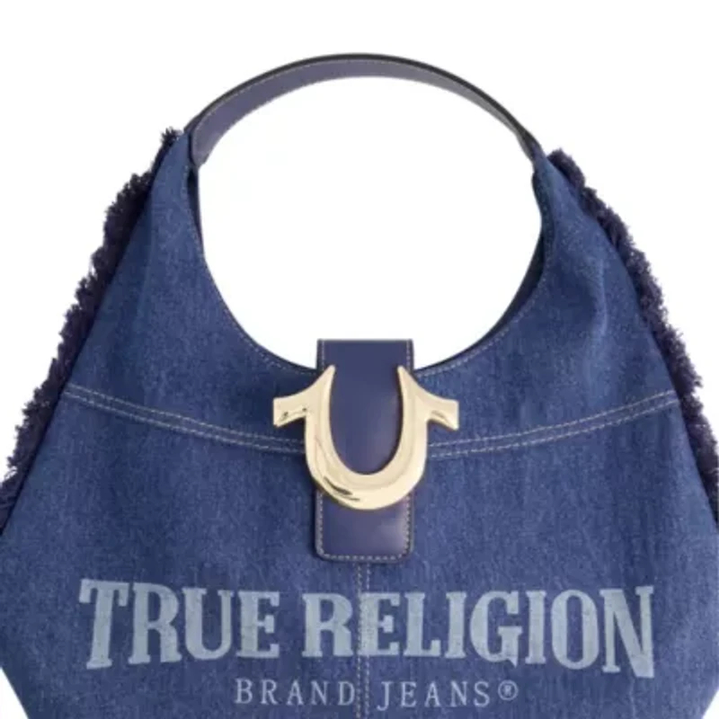 True Religion Frayed Denim Hobo