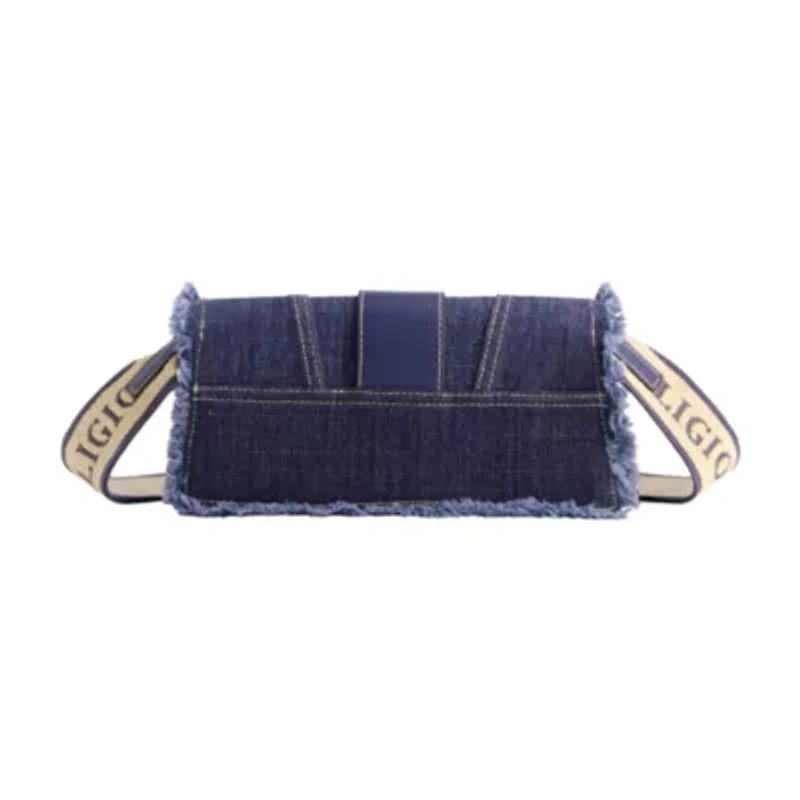 True Religion Frayed Denim Flap