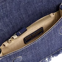 True Religion Frayed Denim Flap