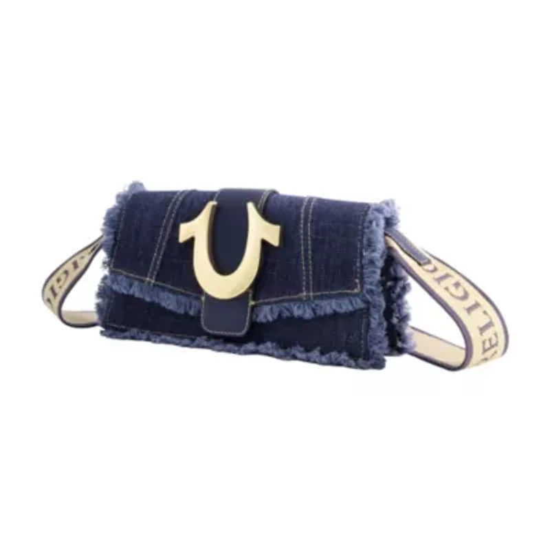 True Religion Frayed Denim Flap