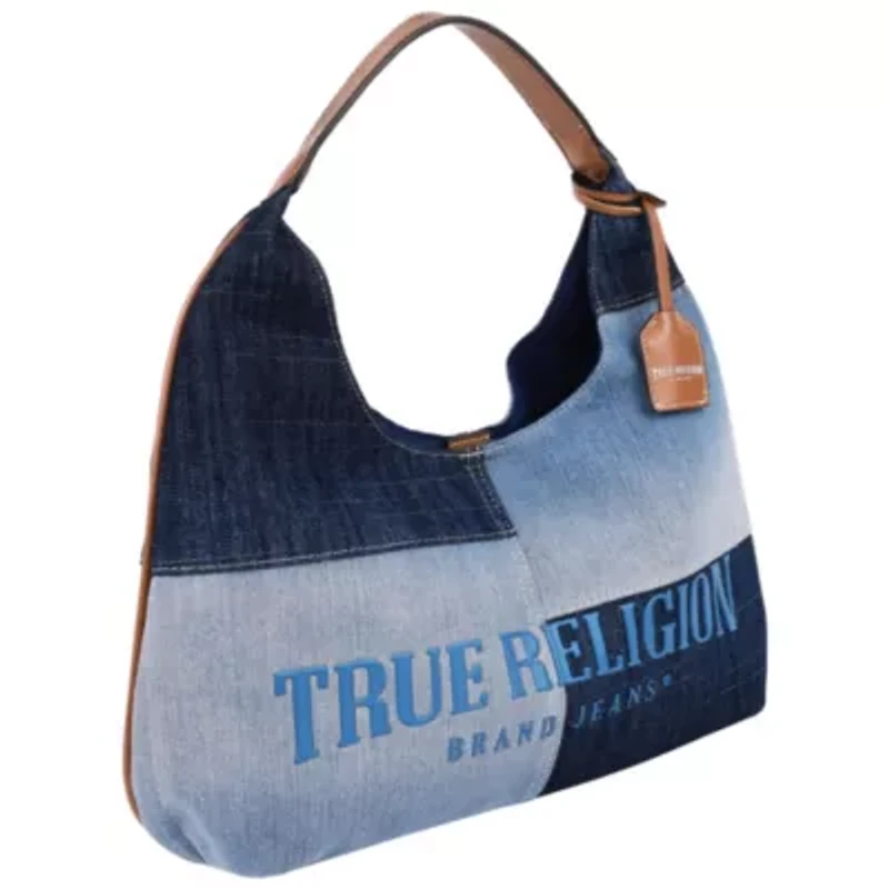 True Religion Patchwork Denim Hobo Bag