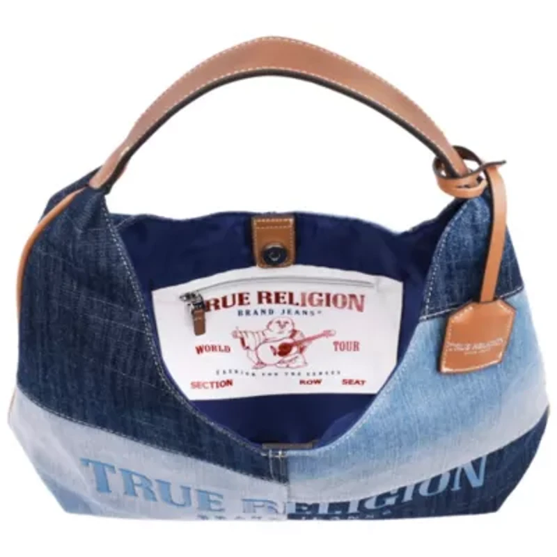 True Religion Patchwork Denim Hobo Bag