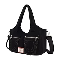 True Religion Horseshoe stitch Corduroy satchel.