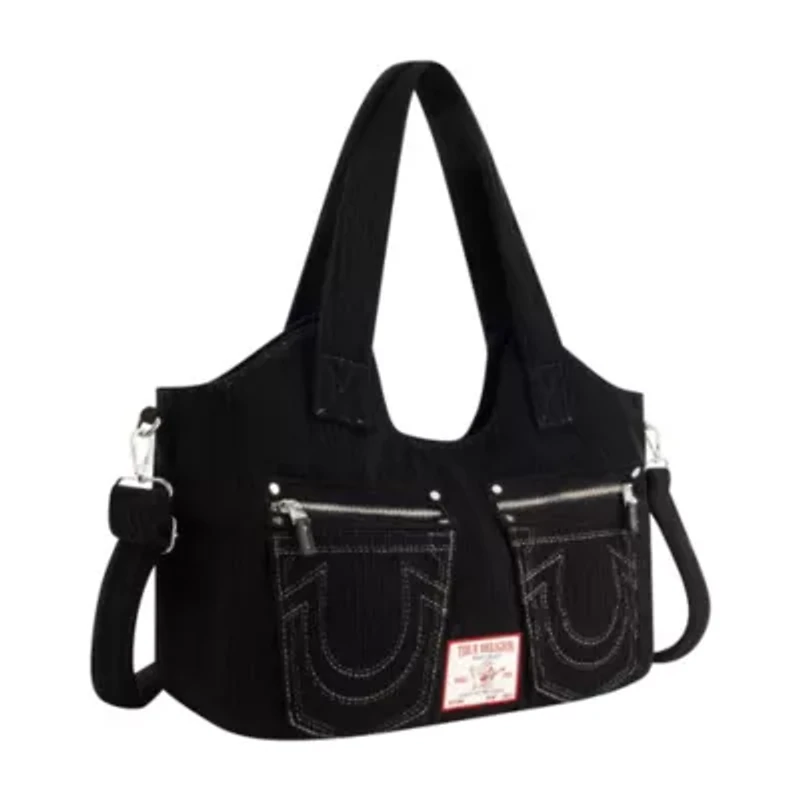 True Religion Horseshoe stitch Corduroy satchel.