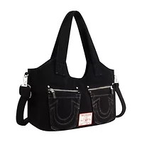 True Religion Horseshoe stitch Corduroy satchel.