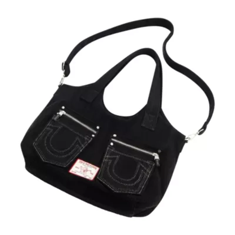 True Religion Horseshoe stitch Corduroy satchel.