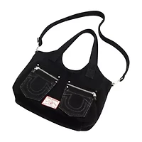 True Religion Horseshoe stitch Corduroy satchel.