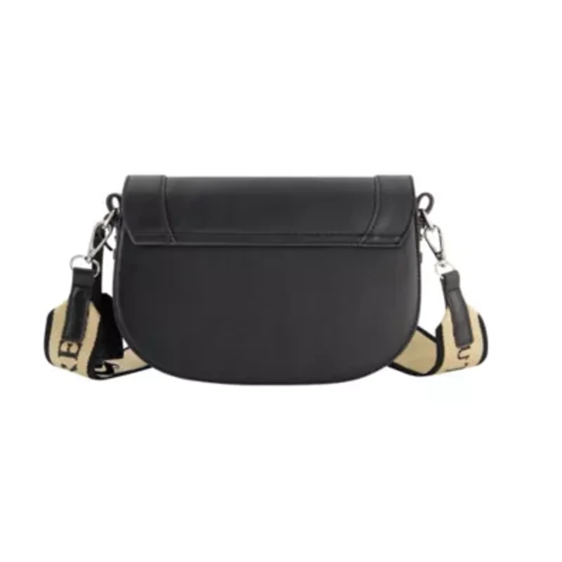 True Religion debossed logo flap shoulder bag