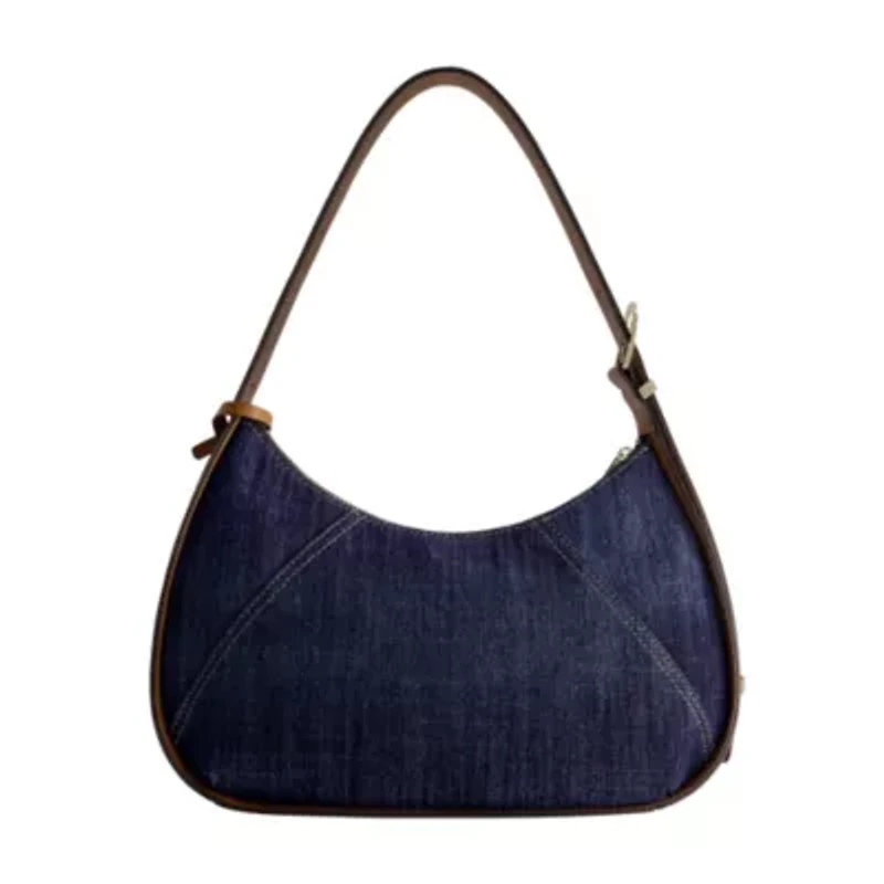 True Religion Metal Horseshoe Denim Hobo