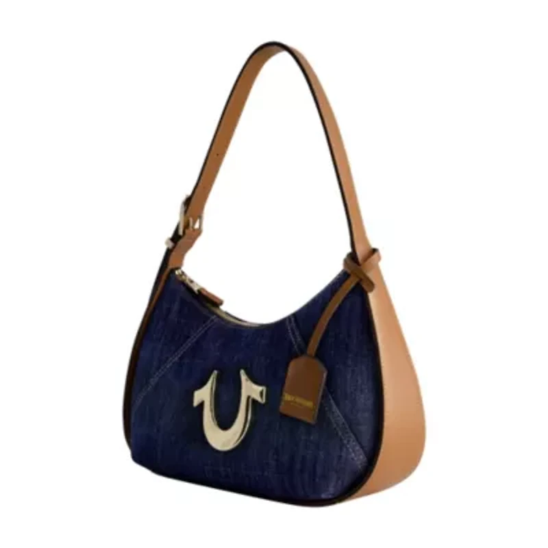 True Religion Metal Horseshoe Denim Hobo