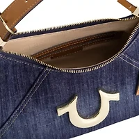 True Religion Metal Horseshoe Denim Hobo