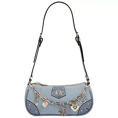 True Religion Denim Logo Mini Satchel Crossbody Bag