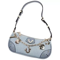 True Religion Denim Logo Mini Satchel Crossbody Bag