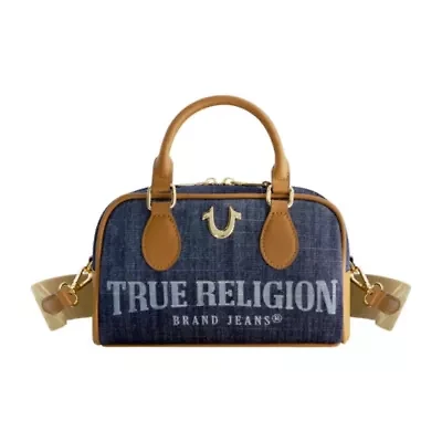 True Religion Denim Logo Mini Satchel Crossbody Bag
