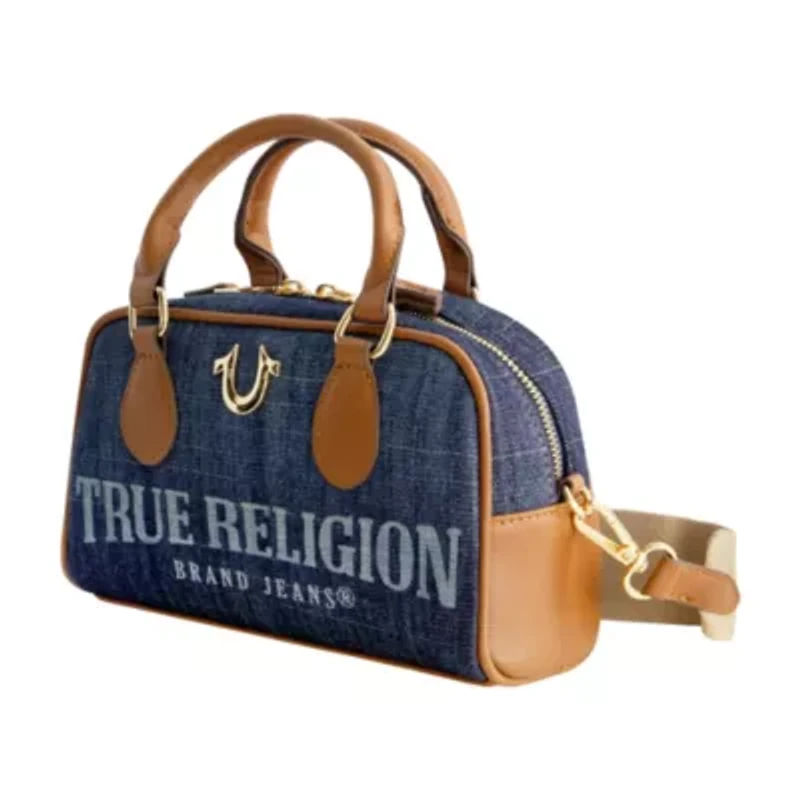 True Religion Denim Logo Mini Satchel Crossbody Bag